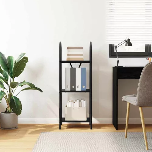  Könyvespolc Musta tammi 40 x 30 x 109 cm Faanyag