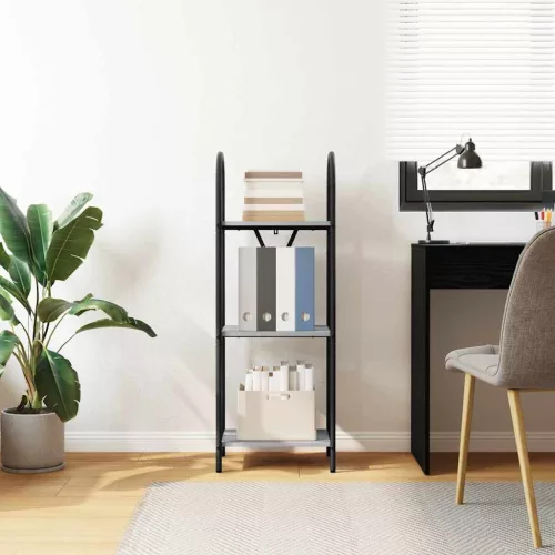  Könyvespolc Szürke sonoma 40 x 30 x 109 cm Faanyag