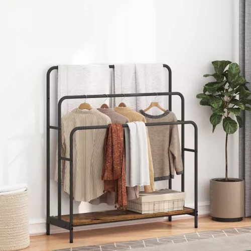  Ruhaszárító polcokkal Régi fa 90 x 30 x 100.5 cm Faanyag