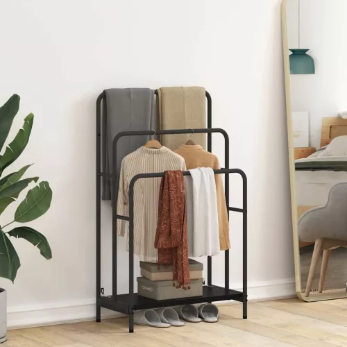  Ruhaszárító polcokkal Musta tammi 60 x 30 x 100.5 cm Faanyag