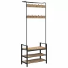  Kabáthorog polcokkal Artisan tölgy 75 x 34 x 184 cm Faanyag