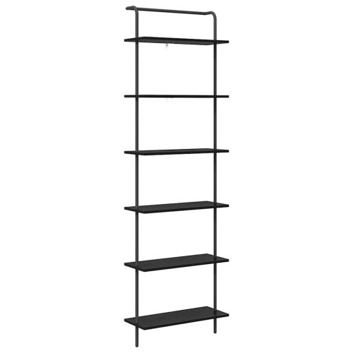  Könyvespolc Fekete tölgy 60 x 24 x 203 cm Faanyag