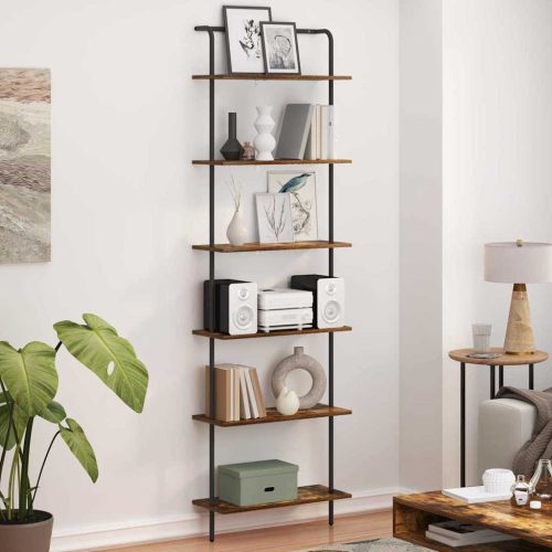  Könyvespolc Füstölt tölgy 60 x 24 x 203 cm Faanyag