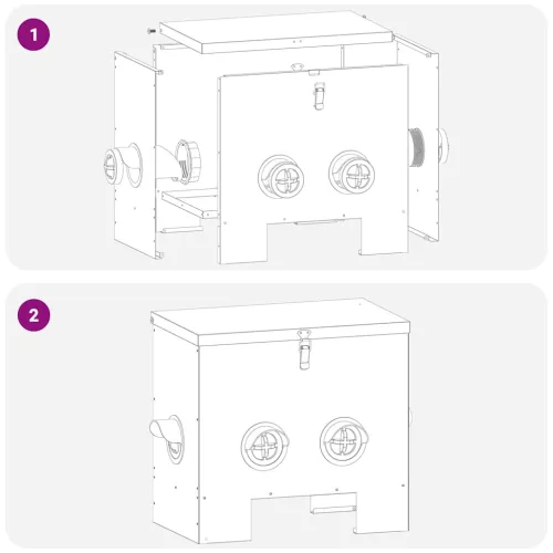  Csirke etető 2 pcs Fekete 60.5 x 29 x 51 cm