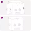  Csirke etető 2 pcs Olajzöld 60.5 x 29 x 51 cm