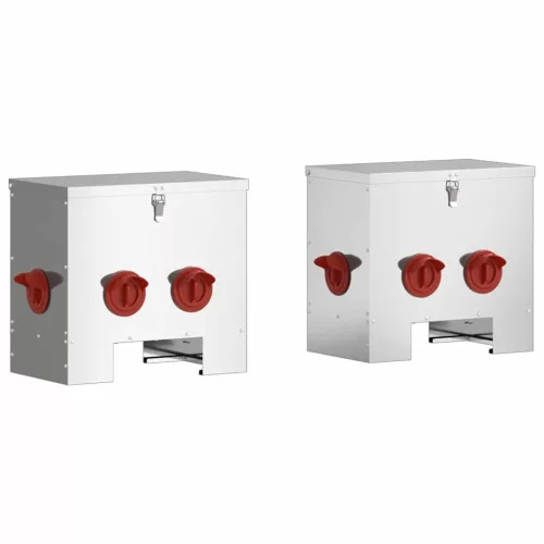  Csirke etető 2 pcs Ezüst 60.5 x 29 x 51 cm Horganyzott acél