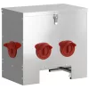  Csirke etető 2 pcs Ezüst 60.5 x 29 x 51 cm Horganyzott acél