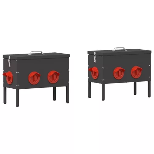  Csirke etető 2 pcs Fekete 41,5 x 20,5 x 33 cm