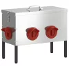  Csirke etető 2 pcs Ezüst 41,5 x 20,5 x 33 cm Horganyzott acél