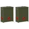 Csirke etető 2 pcs Olajzöld 32,5 x 20,5 x 43 cm