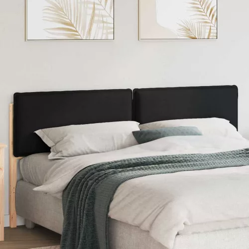  Kárpitozott fejtámla Természetes és fekete 180 cm Tömör fenyőfa