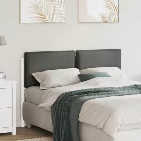    Kárpitozott fejtámla fejtámlával Fehér és világosszürke 150 cm