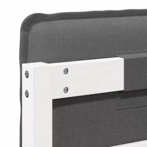  Kárpitozott fejtámla fejtámlával Fehér és világosszürke 135 cm