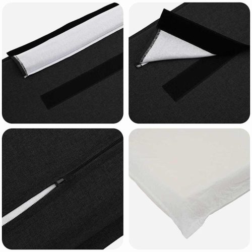  Kárpitozott fejtámla Természetes és fekete 100 cm Tömör fenyőfa