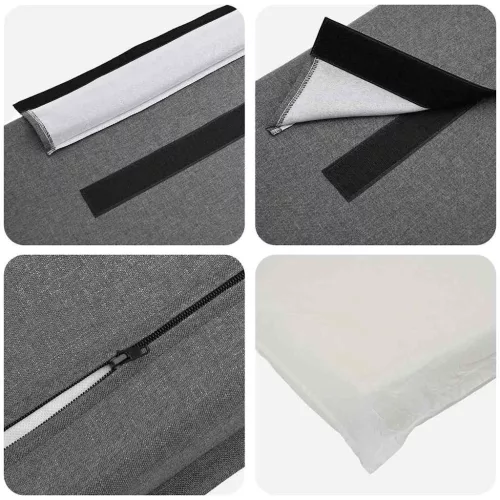  Kárpitozott fejtámla fejtámlával Fehér és világosszürke 100 cm