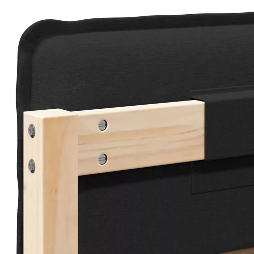  Kárpitozott fejtámla Természetes és fekete 80 cm Tömör fenyőfa