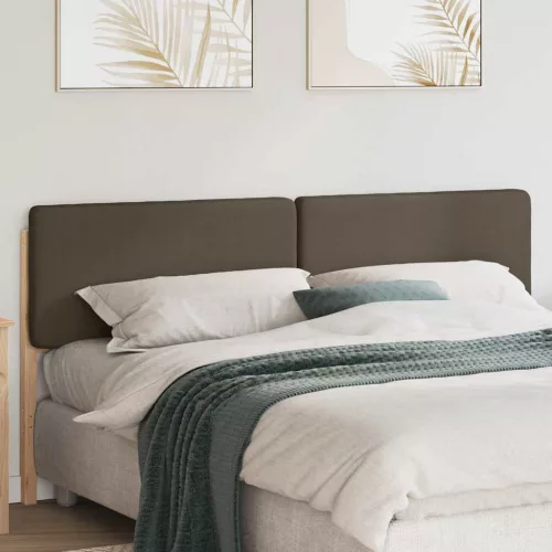  Kárpitozott fejtámla Barna és taupe 200 cm Tömör fenyőfa