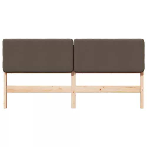  Kárpitozott fejtámla Barna és taupe 200 cm Tömör fenyőfa