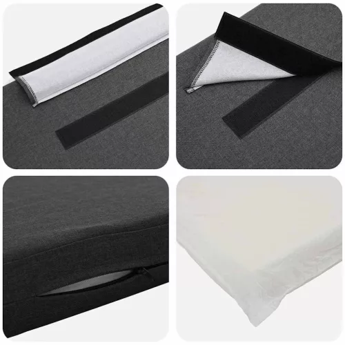  Kárpitozott fejtámla Barna és sötétszürke 150 cm Tömör fenyőfa