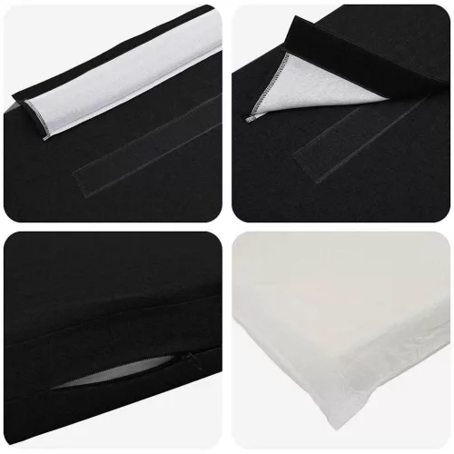  Kárpitozott fejtámla Barna és fekete 150 cm Tömör fenyőfa