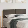  Kárpitozott fejtámla Barna és taupe 140 cm Tömör fenyőfa