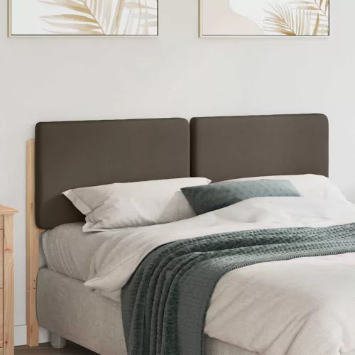  Kárpitozott fejtámla Barna és taupe 140 cm Tömör fenyőfa