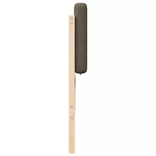  Kárpitozott fejtámla Barna és taupe 140 cm Tömör fenyőfa