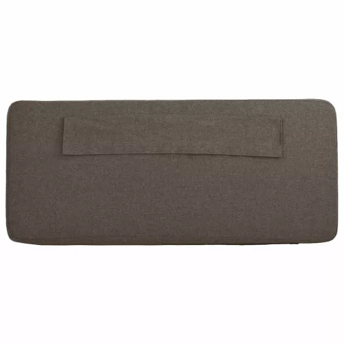  Kárpitozott fejtámla Barna és taupe 140 cm Tömör fenyőfa