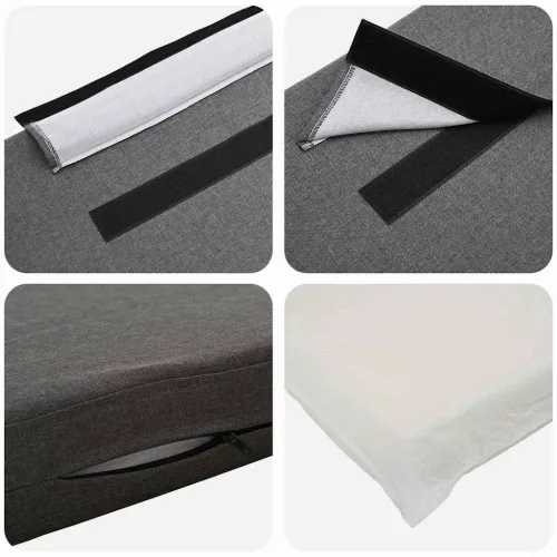  Kárpitozott fejtámla fejtámlával Barna és Világosszürke 120 cm