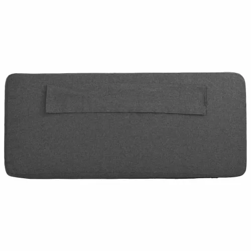  Kárpitozott fejtámla Barna és sötétszürke 90 cm Tömör fenyőfa