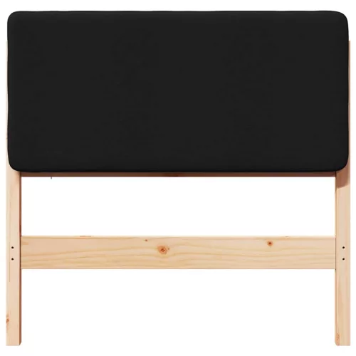  Kárpitozott fejtámla Barna és fekete 90 cm Tömör fenyőfa