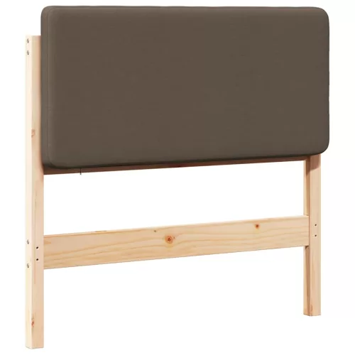  Kárpitozott fejtámla Barna és taupe 90 cm Tömör fenyőfa