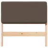  Kárpitozott fejtámla Barna és taupe 90 cm Tömör fenyőfa