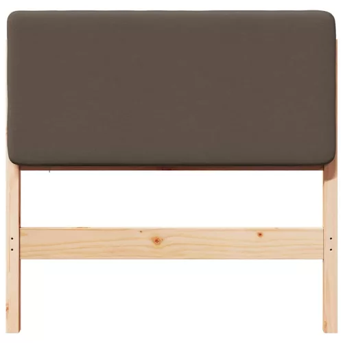  Kárpitozott fejtámla Barna és taupe 90 cm Tömör fenyőfa