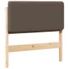  Kárpitozott fejtámla Barna és taupe 80 cm Tömör fenyőfa