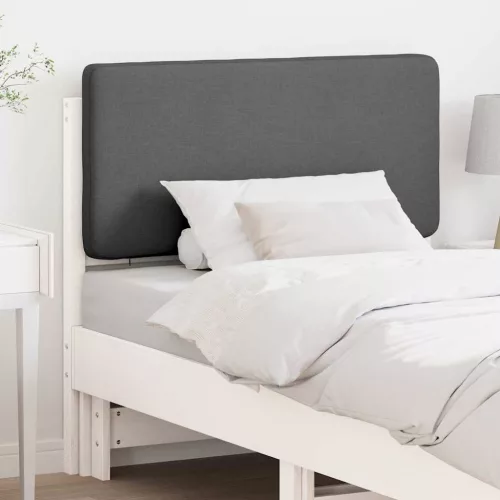  Kárpitozott fejtámla Fehér és világosszürke 75 cm Tömör fenyőfa