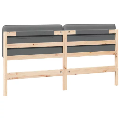  Kárpitozott fejtámla fejtámlával Barna és Világosszürke 200 cm