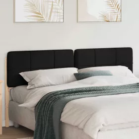    Kárpitozott fejtámla Barna és fekete 200 cm Tömör fenyőfa