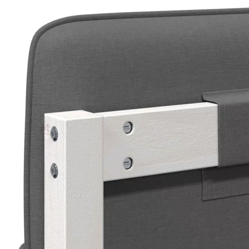  Kárpitozott fejtámla fejtámlával Fehér és világosszürke 200 cm