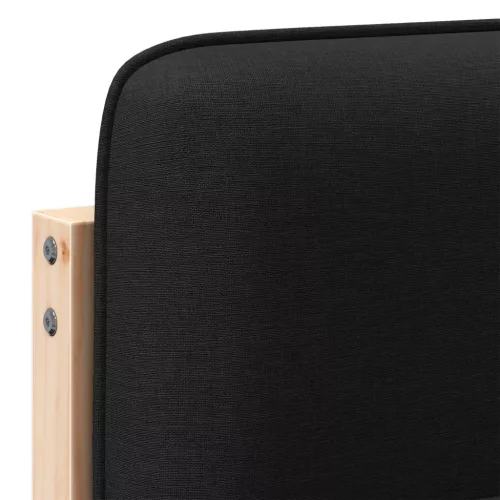  Kárpitozott fejtámla Barna és fekete 180 cm Tömör fenyőfa