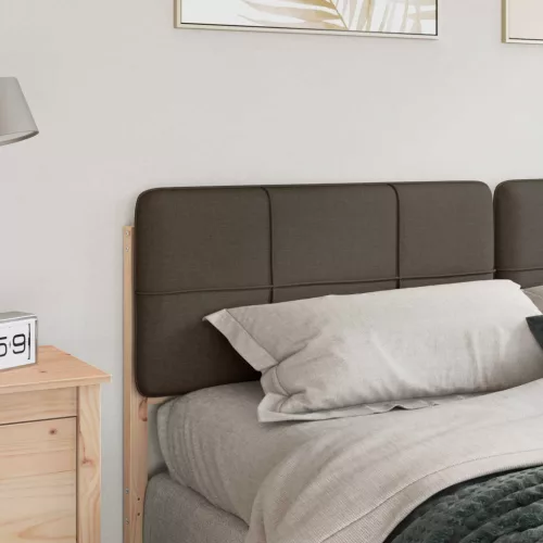  Kárpitozott fejtámla Barna és taupe 180 cm Tömör fenyőfa
