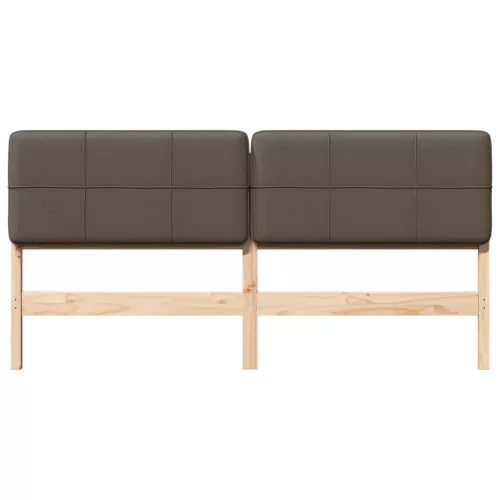  Kárpitozott fejtámla Barna és taupe 180 cm Tömör fenyőfa