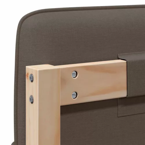  Kárpitozott fejtámla Barna és taupe 180 cm Tömör fenyőfa