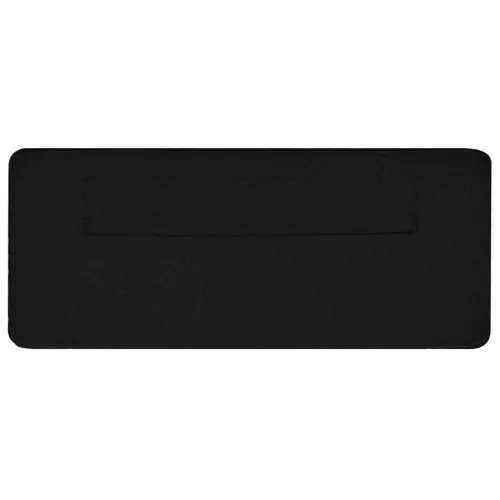  Kárpitozott fejtámla Barna és fekete 160 cm Tömör fenyőfa