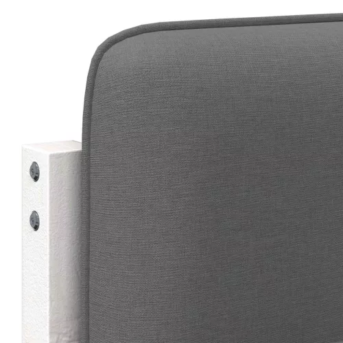  Kárpitozott fejtámla fejtámlával Fehér és világosszürke 160 cm