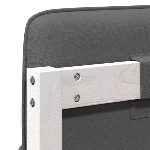  Kárpitozott fejtámla fejtámlával Fehér és világosszürke 160 cm