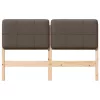  Kárpitozott fejtámla Barna és taupe 140 cm Tömör fenyőfa