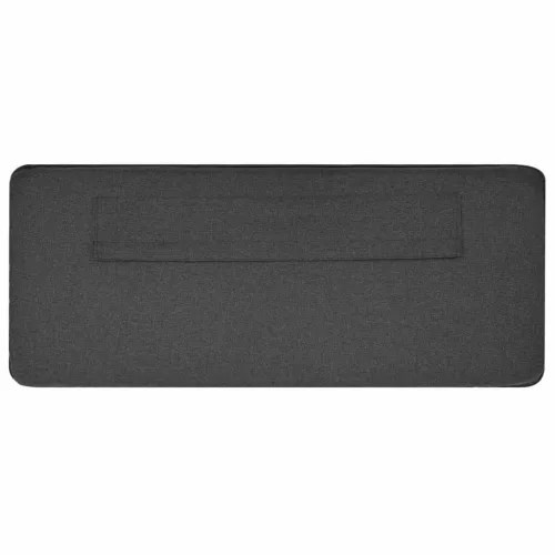  Kárpitozott fejtámla Barna és sötétszürke 120 cm Tömör fenyőfa