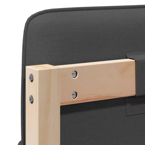  Kárpitozott fejtámla Barna és sötétszürke 120 cm Tömör fenyőfa