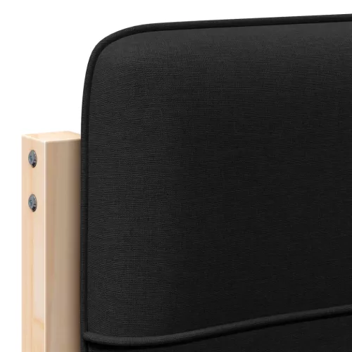  Kárpitozott fejtámla Barna és fekete 90 cm Tömör fenyőfa